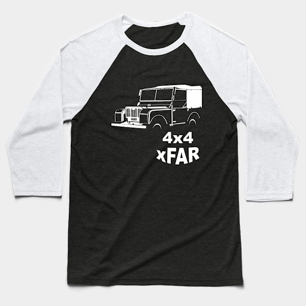 Land Rover Series 1 Vintage Baseball T-Shirt by autoblastid